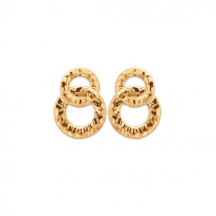 Hammered pendant earrings "Mathilda" - Bijoux Privés Discovery 