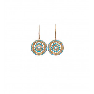 Silver drop earrings "Mosaique" - Lorenzo R