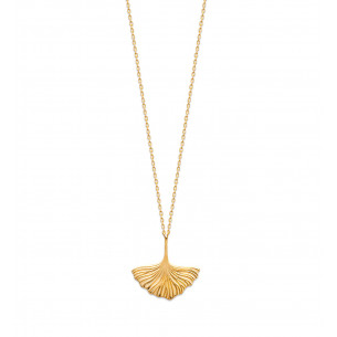 Gold plated necklace or silver Ginkgo leaf - Bijoux Privés Discovery 
