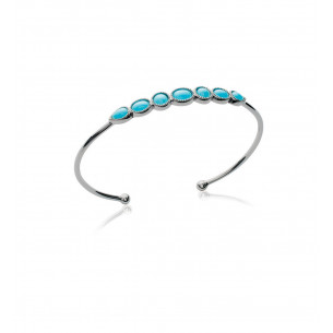 Bangle bracelet "7 Blue stones" - Lorenzo R