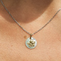 ONEKISS - Médaille Ange 14mm, Nacre et Or Jaune 18k 0,3g