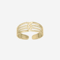 Bague Rialto acier doré or