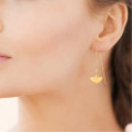 Boucles d'Oreilles "Eventail" pendantes Dorées