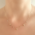 Collier doré 3 coeurs