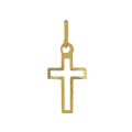 ONEKISS - Pendentif Croix plate, Or jaune 18k