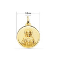 ONEKISS - Médaille scapulaire creuse bords biseautés, Or jaune 18k