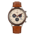 Montre homme en bois - MARCO POLO Classique marron tabac - 20mm