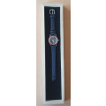 Montre femme en bois - PETRA Vegan Pomme bleu - 14 mm