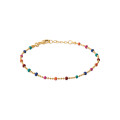 Bracelet Doré - boules de couleurs - Bijoux Privés Discovery