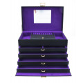 Grande boite à bijoux violette avec miroir - DAVIDT'S