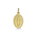 ONEKISS - Médaille Vierge miraculeuse- 19 mm - Or jaune 18k 3,24g