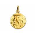 ONEKISS - Médaille Vierge couronnée - 20mm - Or jaune 18k 3,80g