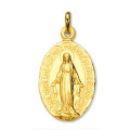 ONEKISS - Médaille Vierge miraculeuse - 20mm - Or jaune 18k 3g