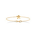 Bracelet en plaqué or et fleurs GARANCE - Bijoux Privés Discovery -Plaqué Or Jaune