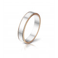 Classic two-coulour white gold and pink gold wedding ring - Angeli Di Bosca