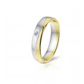 Wedding ring in white and yellow gold  - Angeli Di Bosca