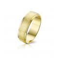 Polished and brushed wedding ring in gold - Angeli Di Bosca