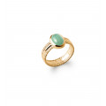 Gold plated and aventurine ring "Andrea" - Bijoux Privés Discovery