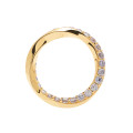 CAVALIER yellow gold plated ring and lavender colored stones - PD Paola