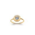 Labradorite gold plated ring "Lisa" - Bijoux Privés Discovery
