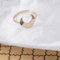 Gold plated open ring "Moon" - Bijoux Privés Discovery