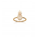 Pineapple gold plated ring - Bijoux Privés Discovery