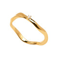 Yellow gold plated woman ring MIKA trio - PD Paola