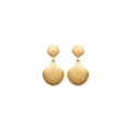 Yellow gold plated dangling earrings SHELL - Bijoux Privés Discovery