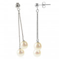 Women's earrings with white pearl - Tikopia