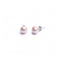 Earrings pearl 8 mm in silver - Tikopia