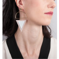 Pendant earrings Half-moon & Triangle - Poli Joias