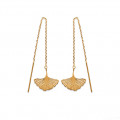 Gold-plated or silver-plated Ginkgo leaf earrings - Bijoux Privés Discovery