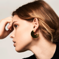Gold plated earrings "Wolfnoir" - PD Paola