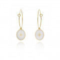 Pendant earrings with mother of pearl - Amarkande