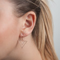 Drop earrings "2 Triangles" in Steel - Lorenzo R