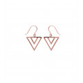 Drop earrings "2 Triangles" in Steel - Lorenzo R
