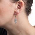 Drop earrings "Palm" in Silver - Lorenzo R