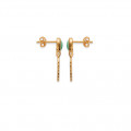Gold or silver plated earrings "Flora" and aventurine stone - Bijoux Privés Discovery