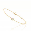 Gold chain bracelet and diamond fluted - Be Jewels
