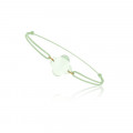 Green Cord Bracelet with Green Quartz Flower - Be Jewels!