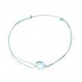 Blue topaz bracelet and blue cord for woman - BeJewels
