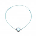 Cord bracelet with blue topaz for woman - Be Jewels