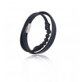 Leather bracelet Lapis-Lazuli stones and lava stone - Magnum
