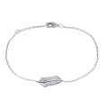 Chain bracelet "Palm"in silver with Blu nano stones - Lorenzo R