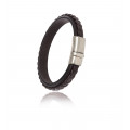 Men's leather bracelet elitic multifil - Magnum jewels