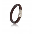 Men's leather bracelet elitic multifil - Magnum jewels