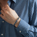 Blue sea jasper stone bracelet for men - Lauren Steven