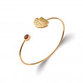 Gold plated "Alda" bangle bracelet and stone  - Bijoux Privés Discovery