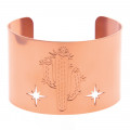 Woman cuff bracelet with cactus and stars - Paloma jewelry