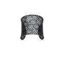 Cuff bracelet "Mosaic" in black steel - Lorenzo R
